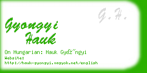 gyongyi hauk business card